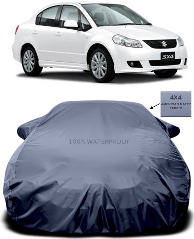 Genipap Car Cover For Maruti Suzuki SX4 (With Mirror Pockets)  (Grey)