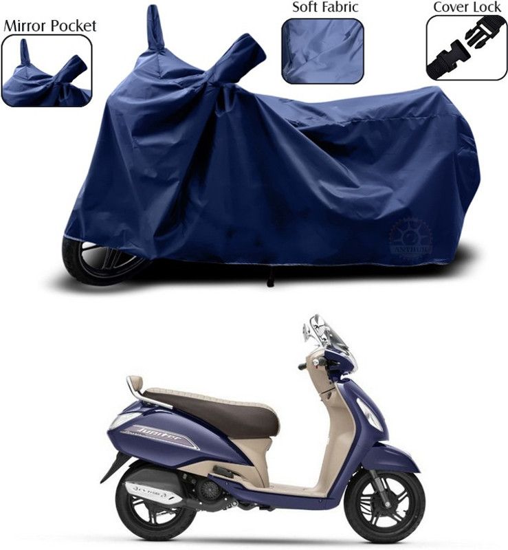 Rhtdmm Waterproof Two Wheeler Cover for TVS  (Jupiter, Blue)
