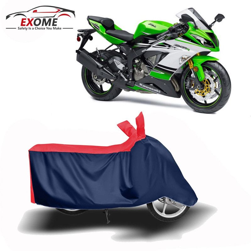 EXOME Two Wheeler Cover for Kawasaki  (Ninja ZX-6R, Red, Blue)