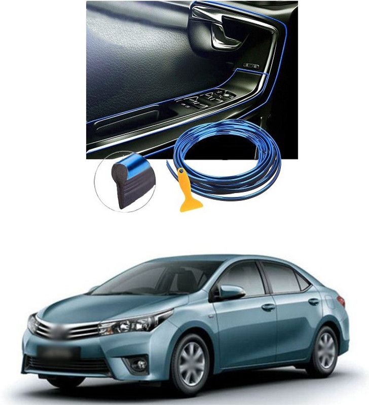 PECUNIA Car Interior Trim Strips-16.4ft/5M Universal Car Gap Fillers Automobile Moulding Line Decorative Accessories DIY Flexible Strip Garnish Accessory with Installing Tool (blue)e236 Car Beading Roll For Bumper, Trunk  (5 m)
