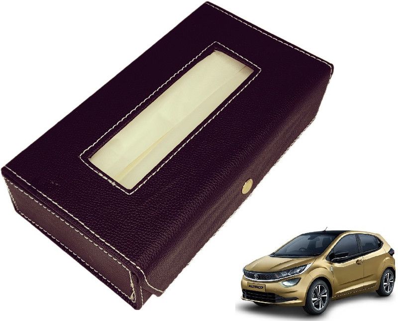MOCKHE Basic-Black Tissue Box Leatherette-191 Vehicle Tissue Dispenser  (Black)