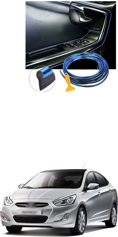PECUNIA Car Interior Trim Strips-16.4ft/5M Universal Car Gap Fillers Automobile Moulding Line Decorative Accessories DIY Flexible Strip Garnish Accessory with Installing Tool (blue)e7 Car Beading Roll For Bumper, Trunk  (5 m)