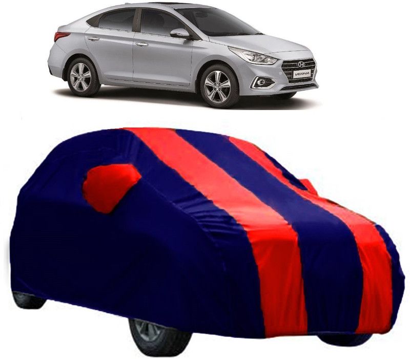 Elegance Car Cover For Hyundai Verna Transform (With Mirror Pockets)  (Multicolor)
