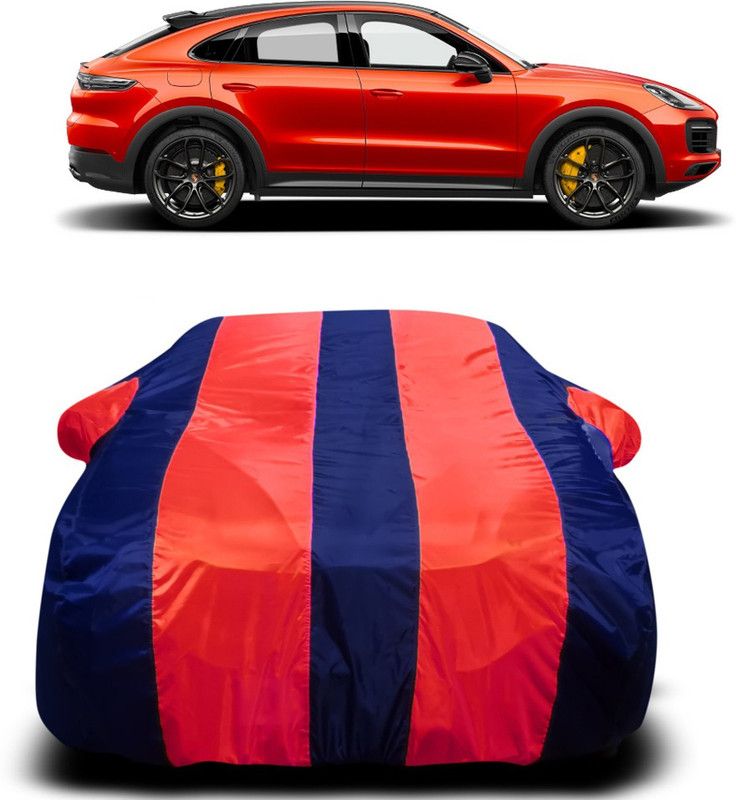 AUTOGARH Car Cover For Porsche Cayenne Coupe (With Mirror Pockets)  (Red, Blue)