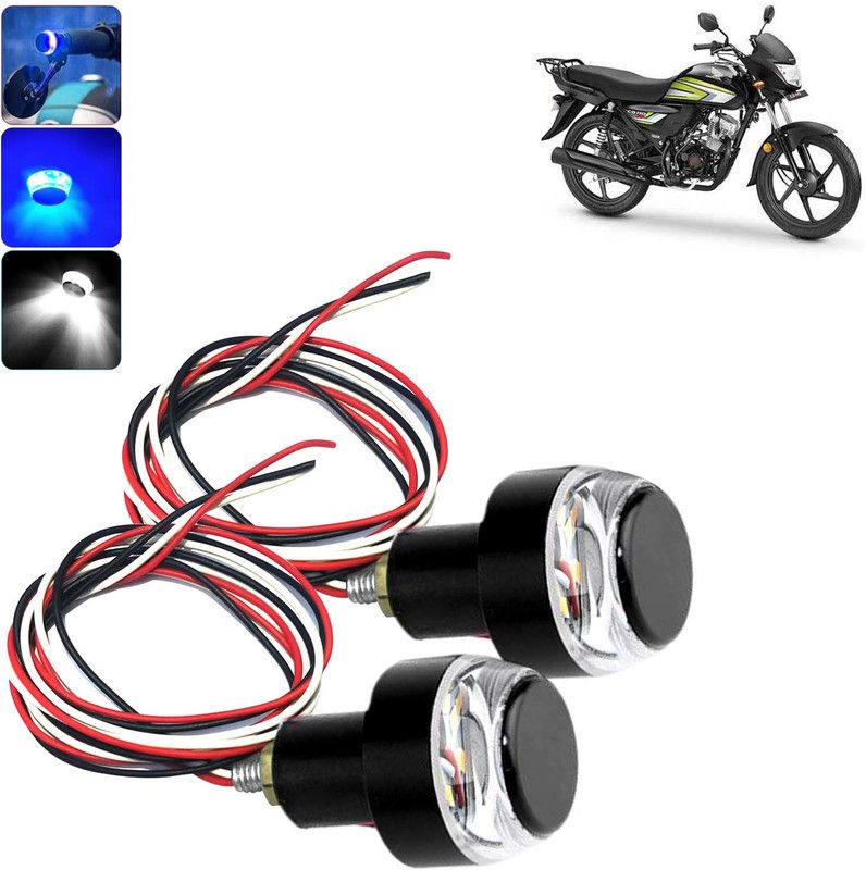 DvineAutoFashionZ LED Indicator Light for CD 110 Dream(Blue, White)_HLBLU92 Bike Handlebar Weights  (2 Black)
