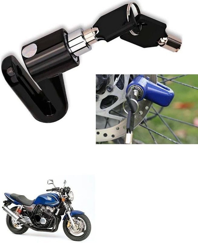AS TRADERS Motorcycle Disc Brake Lock/Disk Lock Security for Honda CB 400 Motorcycle Disc Brake Lock/Disk Lock Security for Honda CB 400 Disc Lock  (Blue, Black, Red)