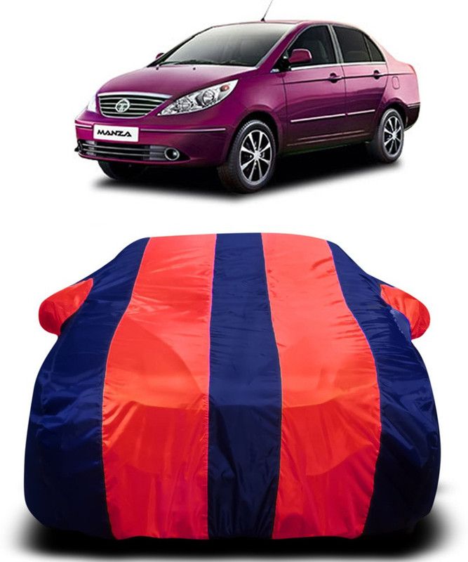 AUTOGARH Car Cover For Tata Manza (With Mirror Pockets)  (Red, Blue)