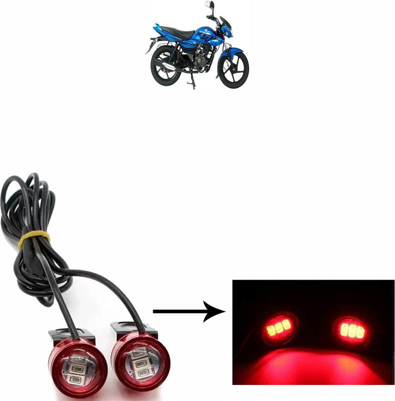 Vagary WATERPROOF BLINKING LIGHT WITH 3 MODES-110 Brake Light, Tail Light, License Plate Light, Parking Light Motorbike LED for Bajaj (12 V, 10 W)  (XCD 125, Pack of 2)