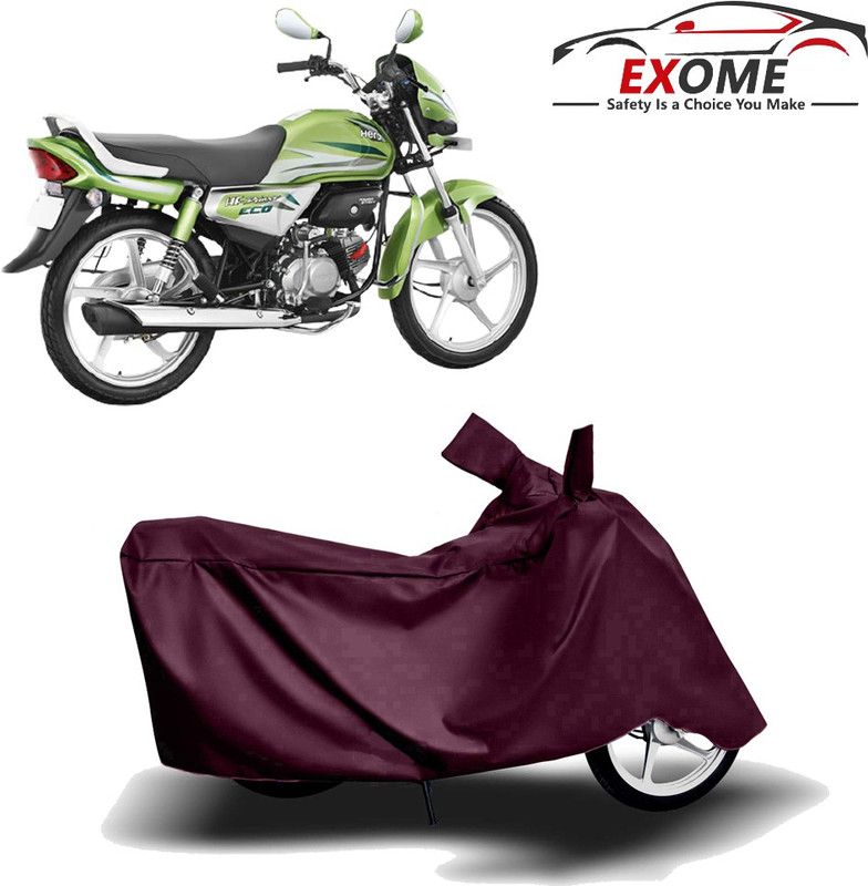 EXOME Two Wheeler Cover for Hero  (HF Deluxe Eco, Maroon)