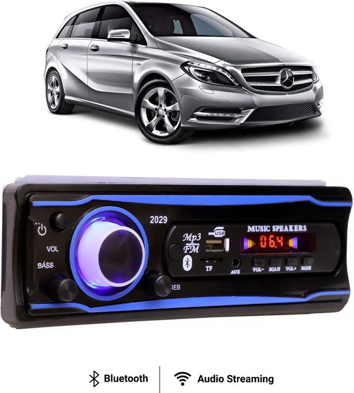 Purpleheart Blue Stereo-999 BLUETOOTH/USB/SD/AUX/FM/MP3 (BLUE & Black)P-366 Car Stereo  (Single Din)