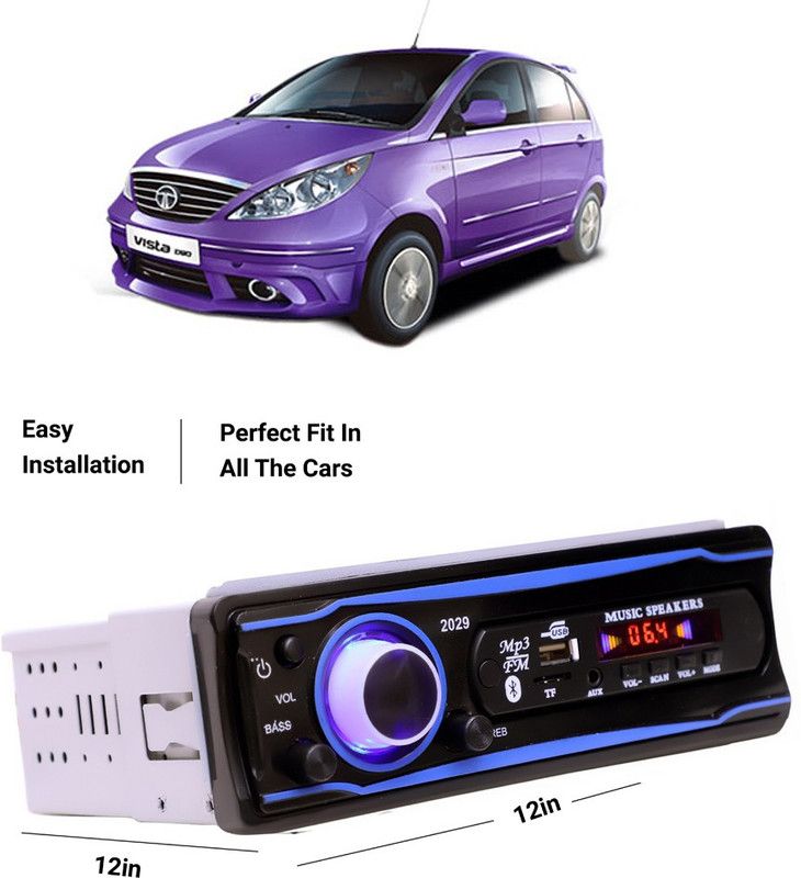 EverLand Blue Stereo-999 BLUETOOTH/USB/SD/AUX/FM/MP3 (BLUE & Black)-0-560 Car Stereo  (Single Din)