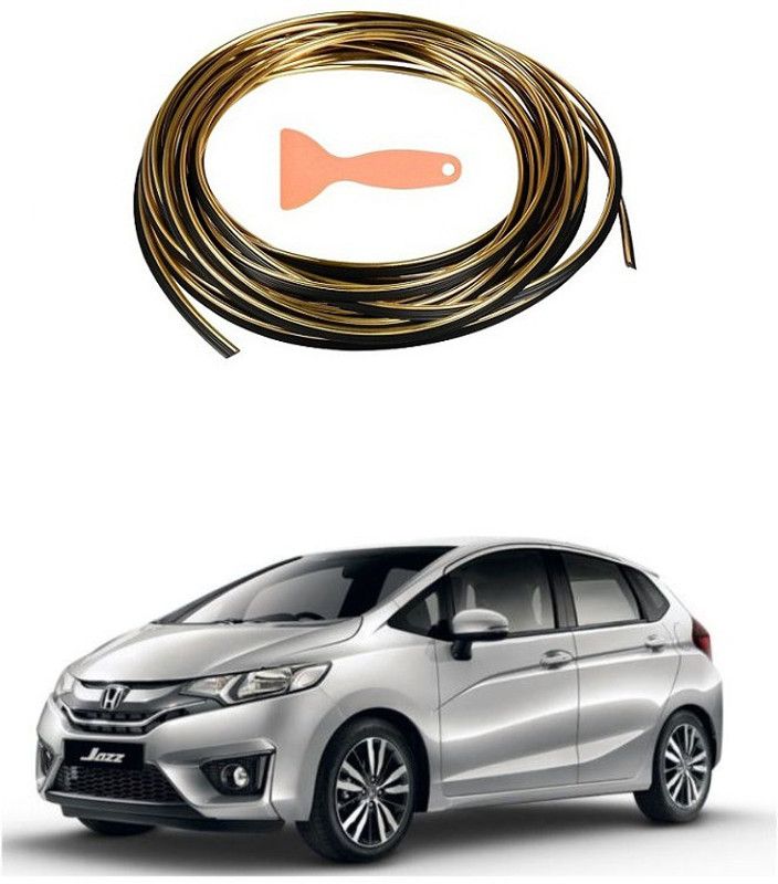 PRTEK Beading, Flexible Styling PVC Moulding Trim Strip, (5 Meters, GOLD)0076 Car Beading Roll For Grill and Garnish Cover  (5 m)