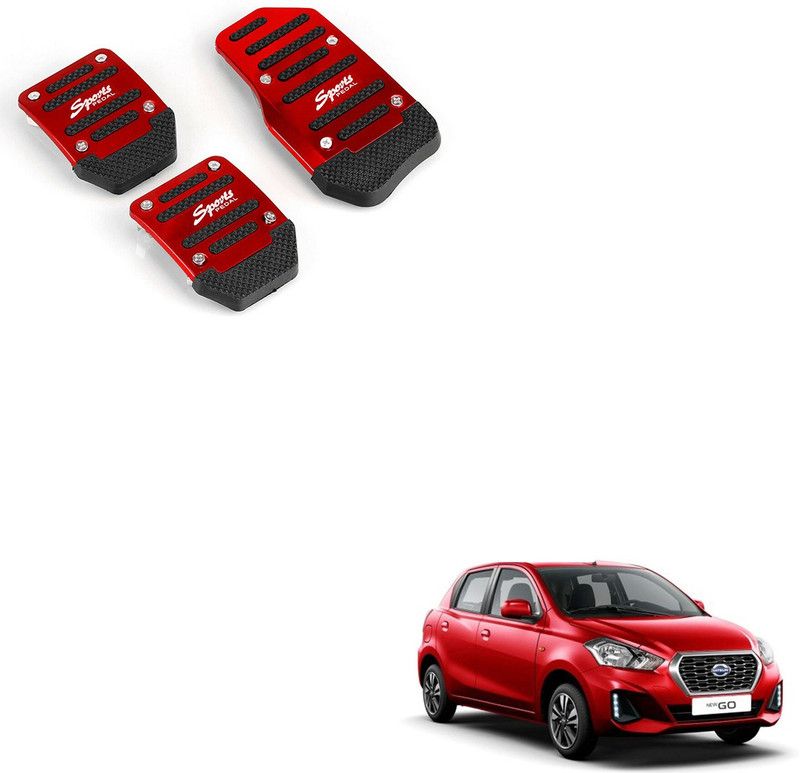 SEMAPHORE Car Non-Slip Manual Pedals Kit Sports Red For Datsun Go Car Pedal
