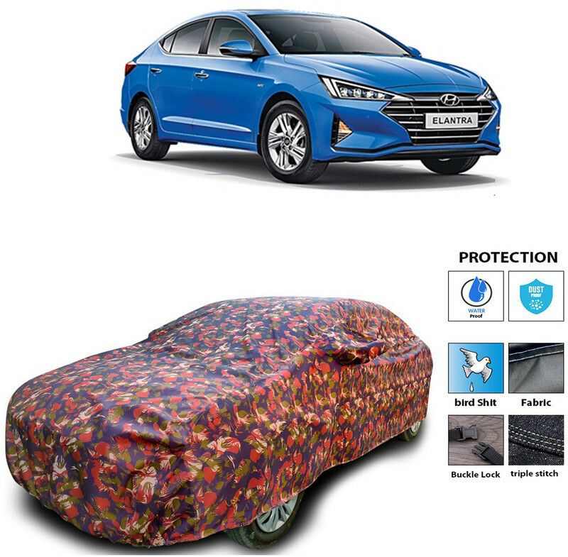 Ascension Car Cover For Hyundai Elantra (With Mirror Pockets)  (Multicolor)