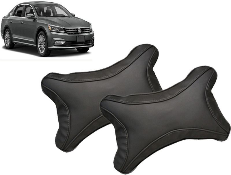 Ehouseall Store Black Leatherite Car Pillow Cushion for Volkswagen  (Rectangular, Pack of 1)