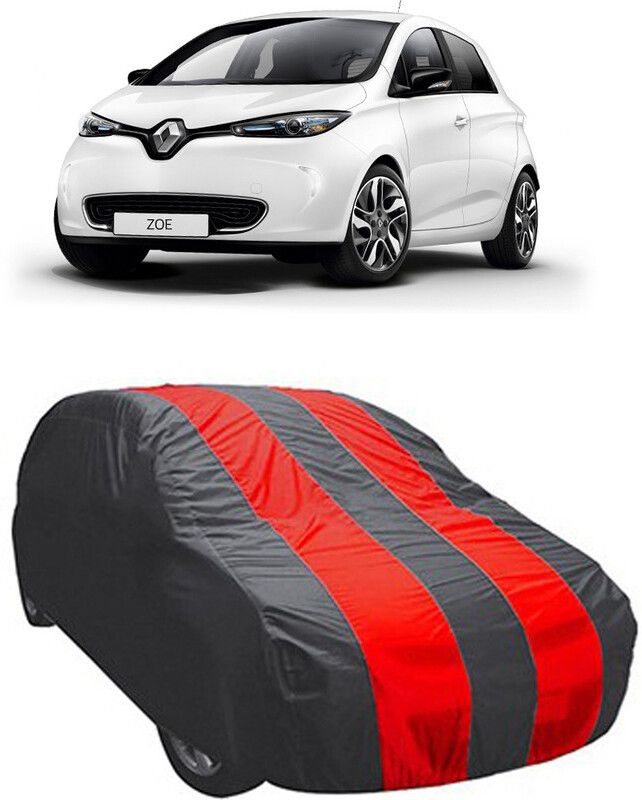 AutoTiger Car Cover For Renault Zoe (With Mirror Pockets)  (Red, Grey)