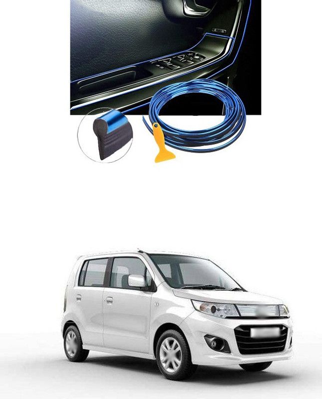 PECUNIA Car Interior Trim Strips-16.4ft/5M Universal Car Gap Fillers Automobile Moulding Line Decorative Accessories DIY Flexible Strip Garnish Accessory with Installing Tool (blue)e146 Car Beading Roll For Bumper, Trunk  (5 m)