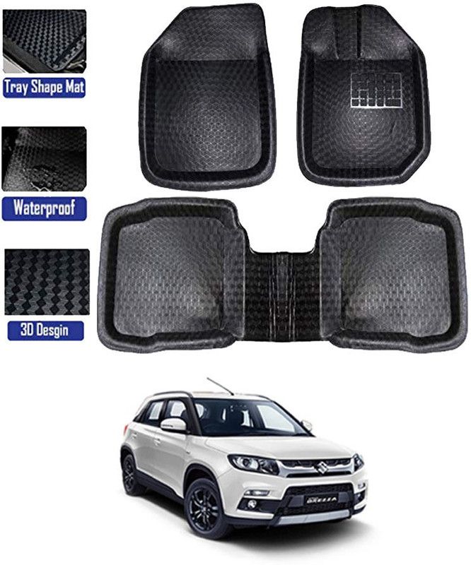 RKPSP PVC Tray Mat For Maruti Suzuki Vitara Brezza  (Black)