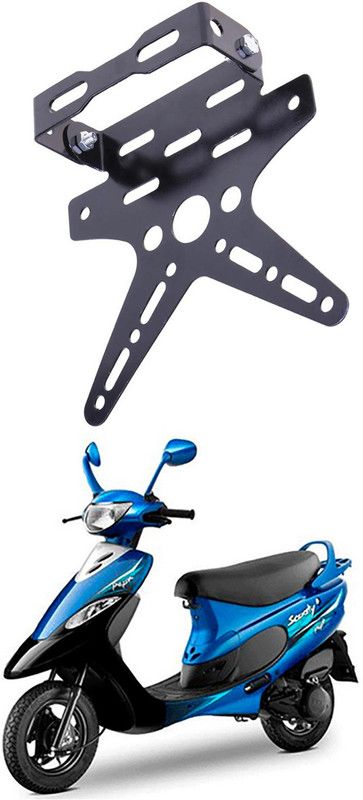 divis Bike License Number Plate Frame Holder Tail Tidy (Black) Bike Number Plate B-282 Bike Number Plate  (Aluminium 7 cm x 15 cm)