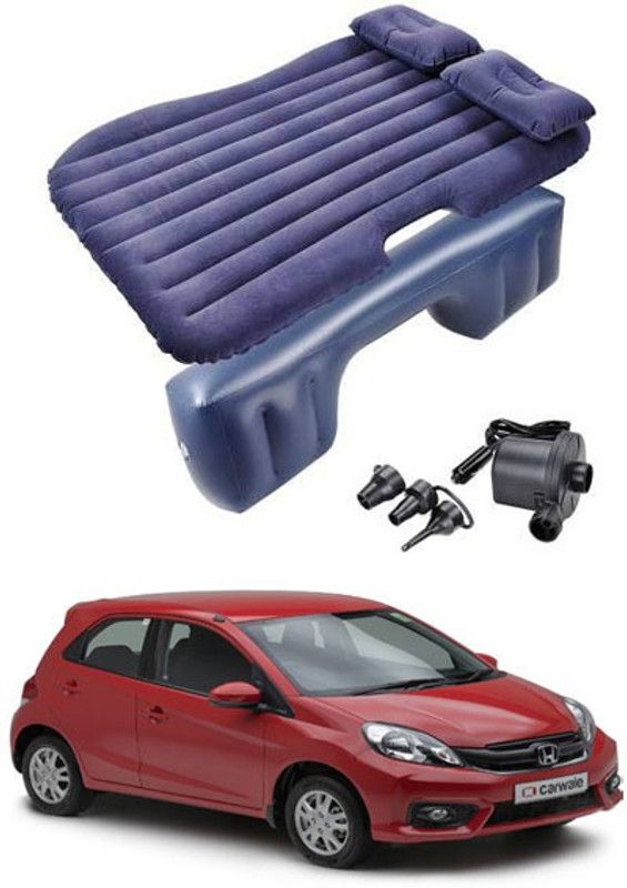 RKPSP Blue Inflatable Car Bed/Two Pillows/Air Pump/Repair Kit For Brio Car Inflatable Bed Car Inflatable Bed  (Brio)