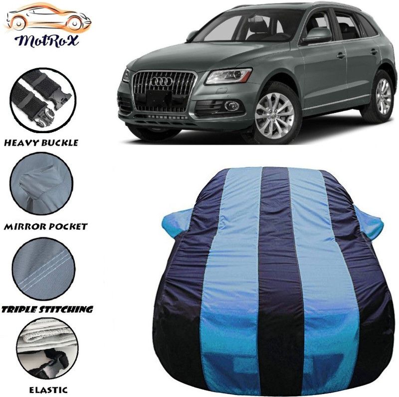 MoTRoX Car Cover For Audi Q5 (With Mirror Pockets)  (Blue, Blue)