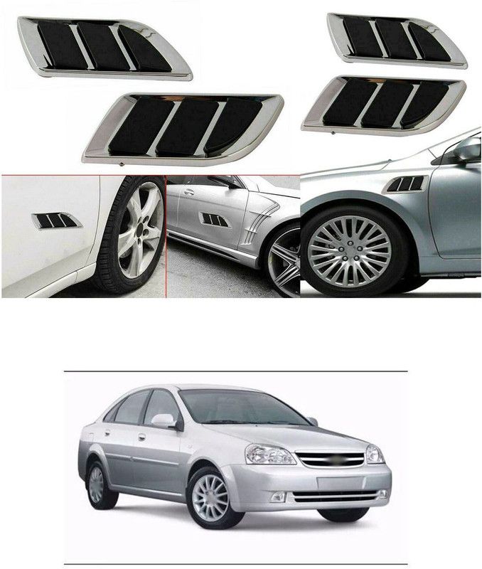 PECUNIA Car Hood Vent Exterior Side Scoop Hood Cover,Exterior Hood Air Vent Trim 38 Matte, Glossy Chevrolet Optra Side Garnish
