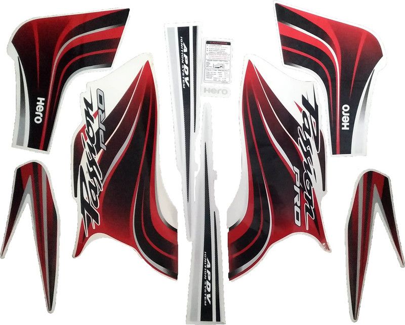 Dateen Sticker & Decal for Bike  (Red)