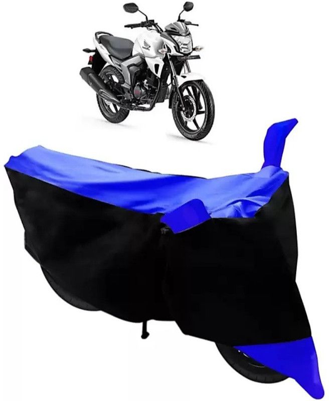 KAROBAR Two Wheeler Cover for Hero  (Trigger, Black, Blue)