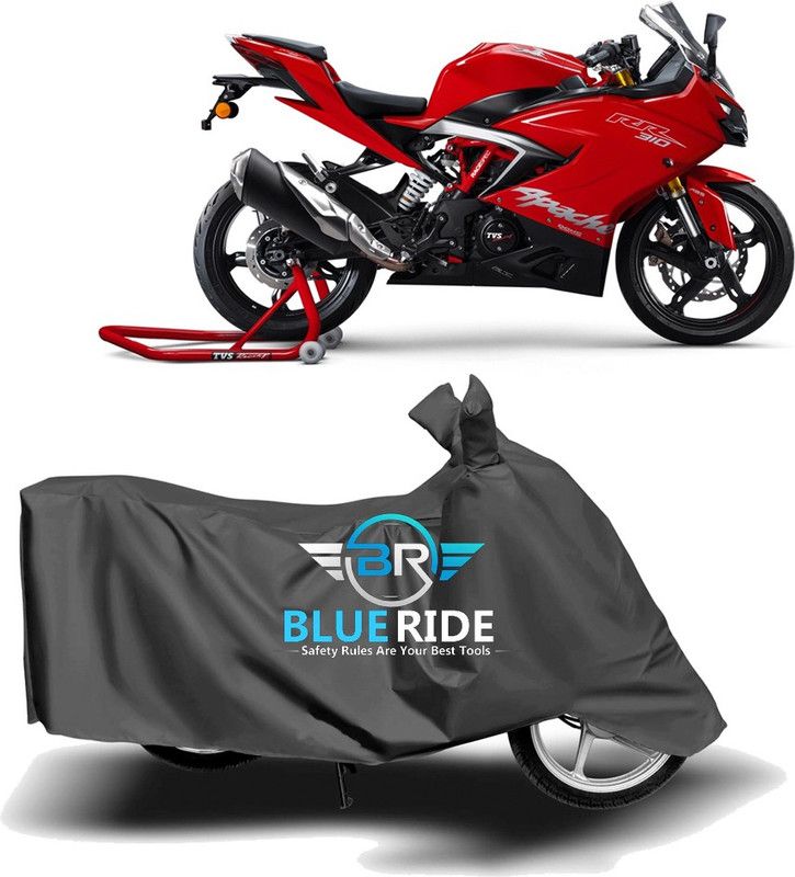 BLUERIDE Two Wheeler Cover for TVS  (Apache RR 310, Grey)