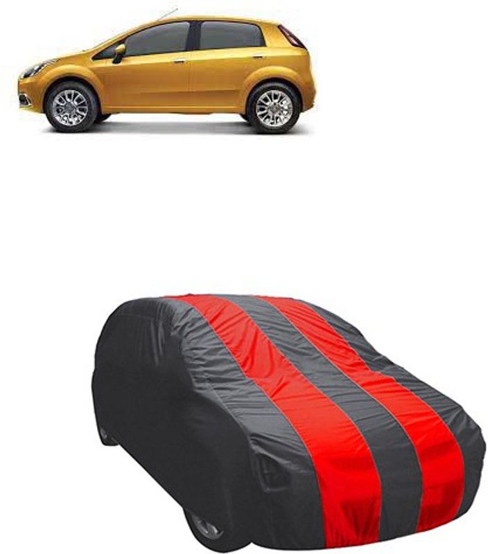 Kuchipudi Car Cover For Fiat Punto (Without Mirror Pockets)  (Red, Grey, For 2005, 2006, 2007, 2008, 2009, 2010, 2011, 2012, 2013, 2014, 2015, 2016, 2017, 2018, 2019, NA Models)