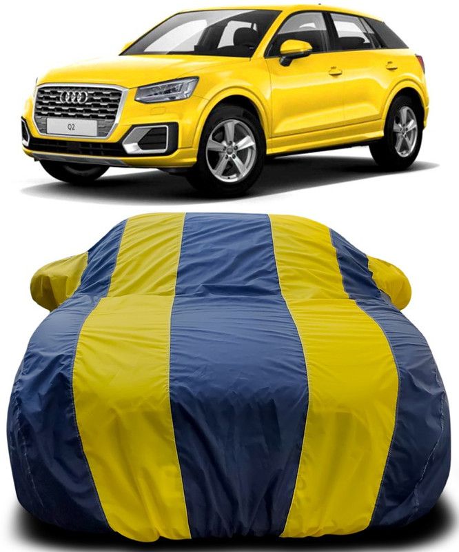 Genipap Car Cover For Audi Q2 (With Mirror Pockets)  (Blue, Yellow)