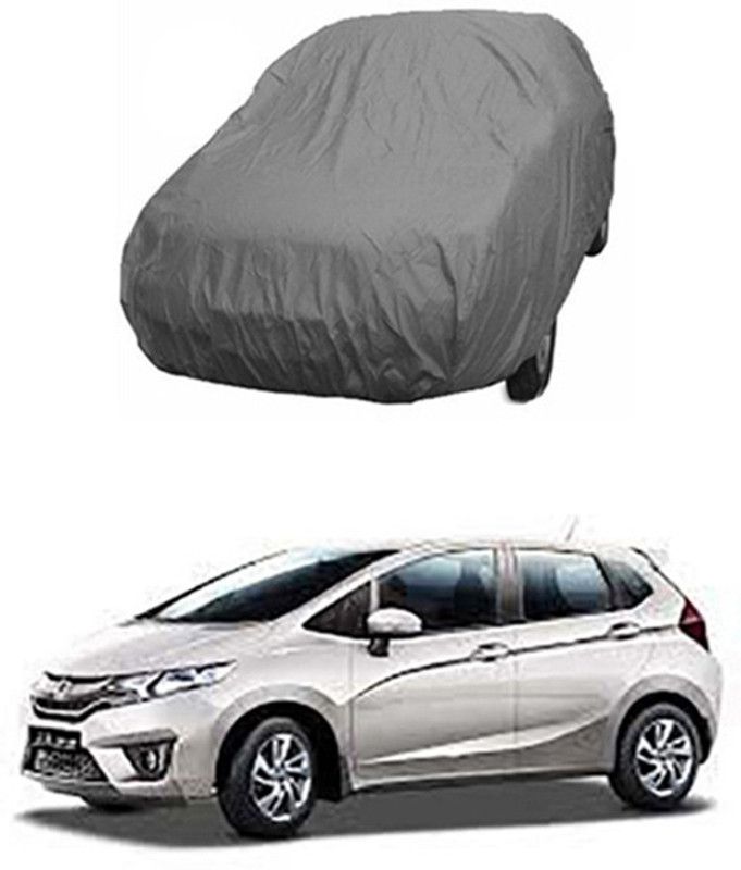 APNEK Car Cover For Honda Jazz (With Mirror Pockets)  (Grey)