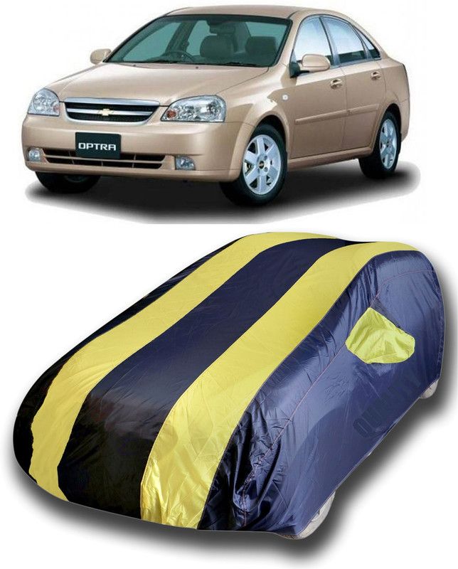 THE REAL ARV Car Cover For Chevrolet Optra (With Mirror Pockets)  (Blue, Yellow)