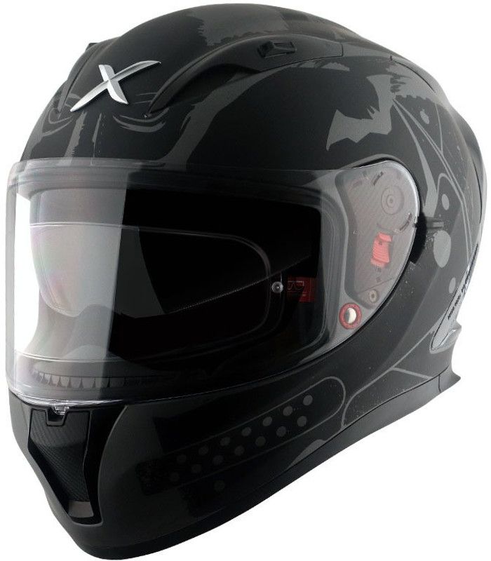 Axor Street DC Batman Dual Visor Motorbike Helmet  (DULL ANTHRACITE BLACK)