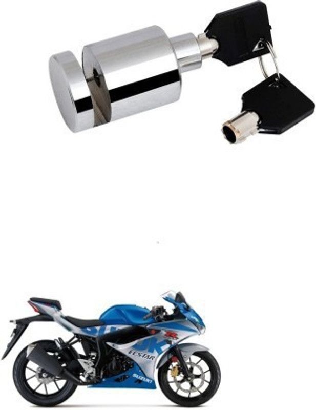 AS TRADERS Heavy Duty Disc Brake Lock Stainless Steel 7mm Pin for Suzuki GSX R150 Heavy Duty Disc Brake Lock Stainless Steel 7mm Pin for Suzuki GSX R150 Disc Lock  (Silver)