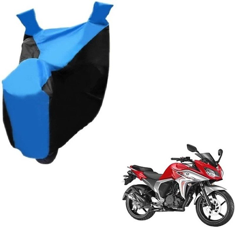 SPEEDZZ Two Wheeler Cover for Yamaha  (Fazer, Black, Blue)