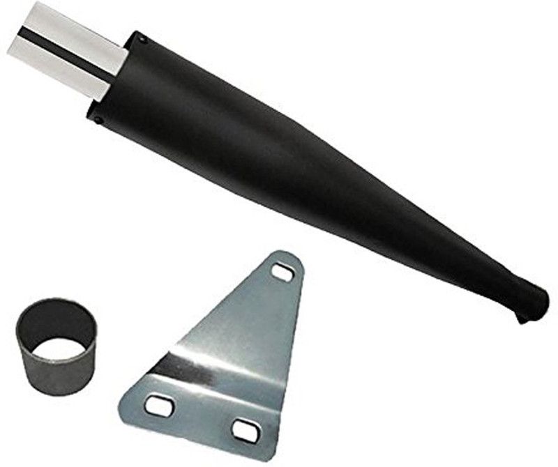 Dhe Best Wild Boar/Wildboar Front Chrome Glasswool/Filter Exhaust Silencer Royal Enfield 500 EFI Royal Enfield 500 EFI Full Exhaust System  (Mild Steel)