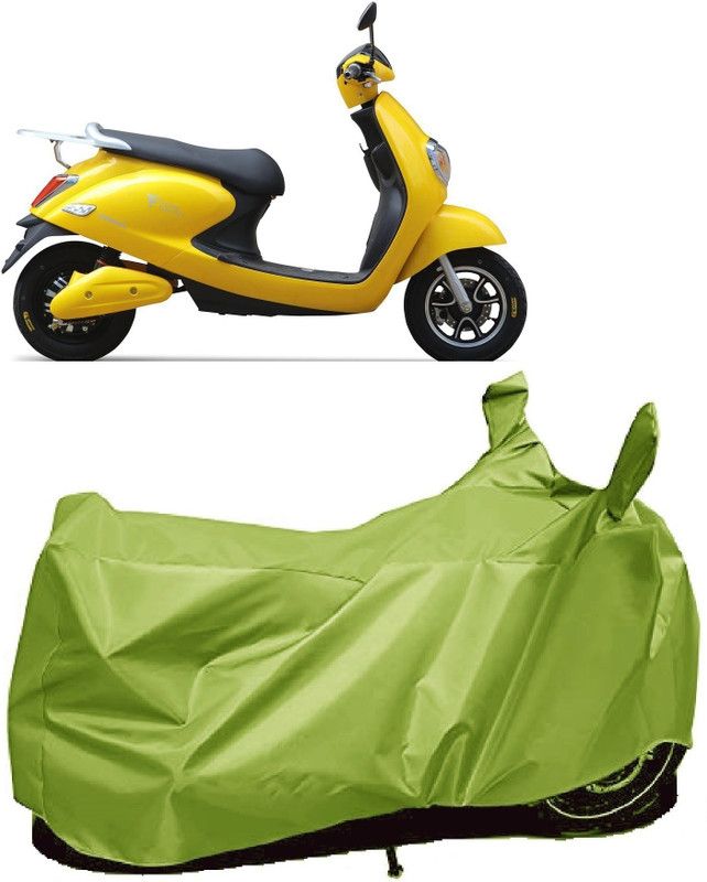 AutoFave Two Wheeler Cover for Techo Electra  (Emerge BS6, Green)