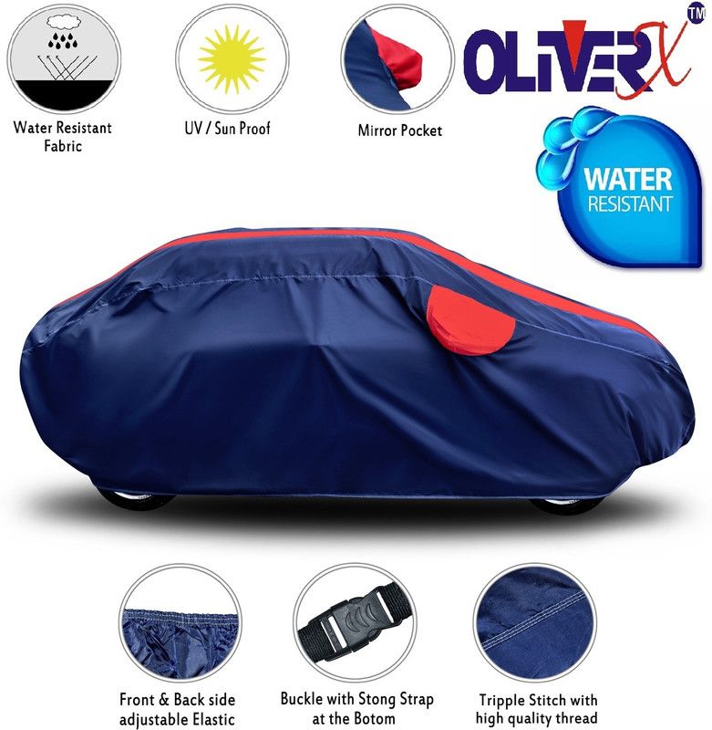 AUTOCAD Car Cover For Ford Figo Aspire 1.5 TDCi Sports Edition (With Mirror Pockets)  (Black, Red, For 2019, 2020, 2021, 2022 Models)