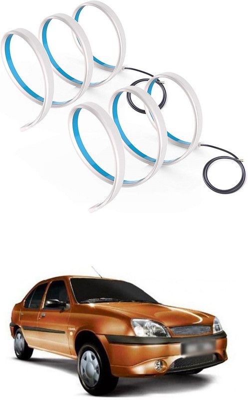 PRTEK Car Flexible LED Strip Light For Headlight Sequential Flasher DRL Flowing Amber Turn Signal Lamp daytime running light White yellow turn signal lamp 12V Z62 Car Reflector Light  (White, Blue)