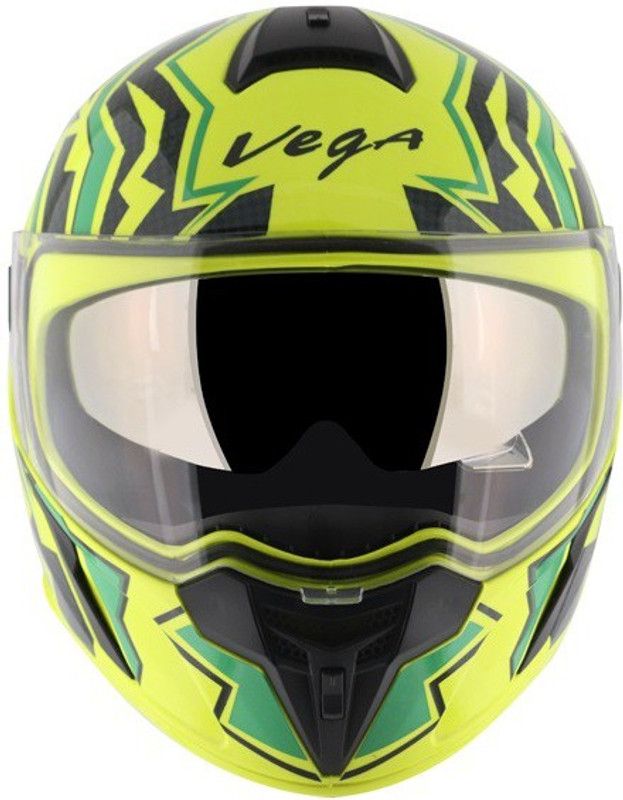VEGA Ryker D/V Elite Motorbike Helmet  (Neon Yellow Green)