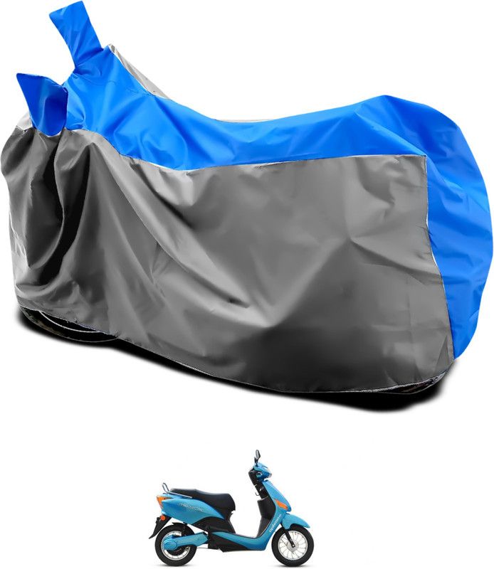 GOSHIV-car and bike accessories Waterproof Two Wheeler Cover for Hero  (Electric Optima Plus, Grey, Blue)