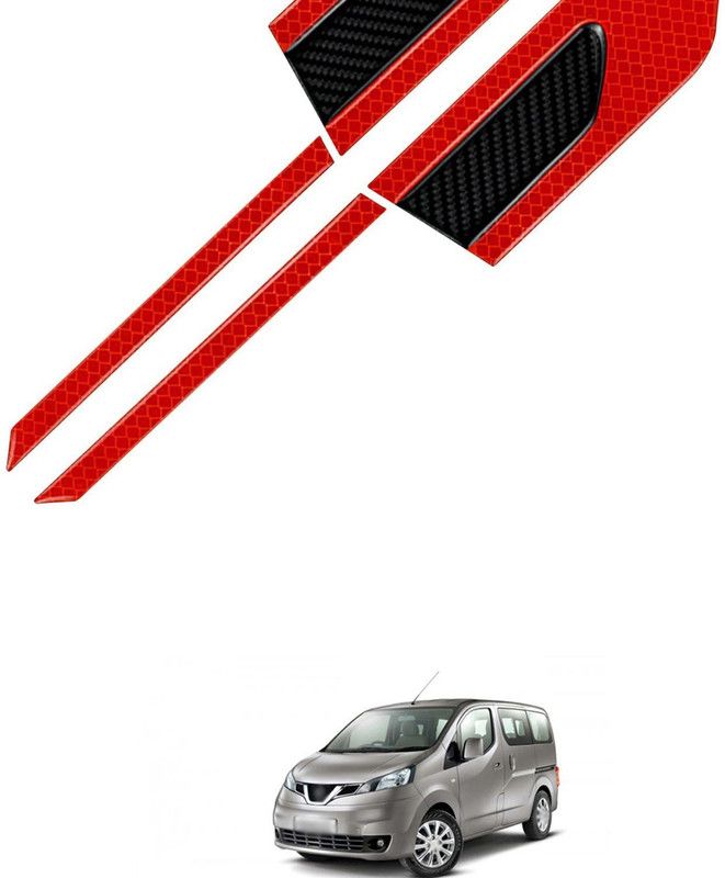 PROEDITION Plastic Car Bumper Guard  (Red, Pack of 4, Nissan, Evalia)