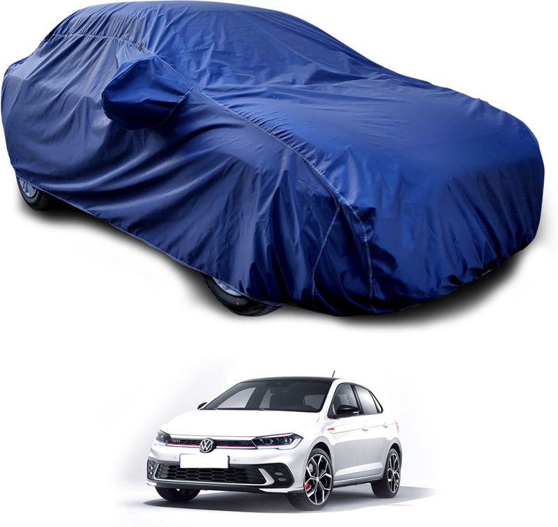 GOSHIV-car and bike accessories Car Cover For Volkswagen Polo (With Mirror Pockets)  (Blue)