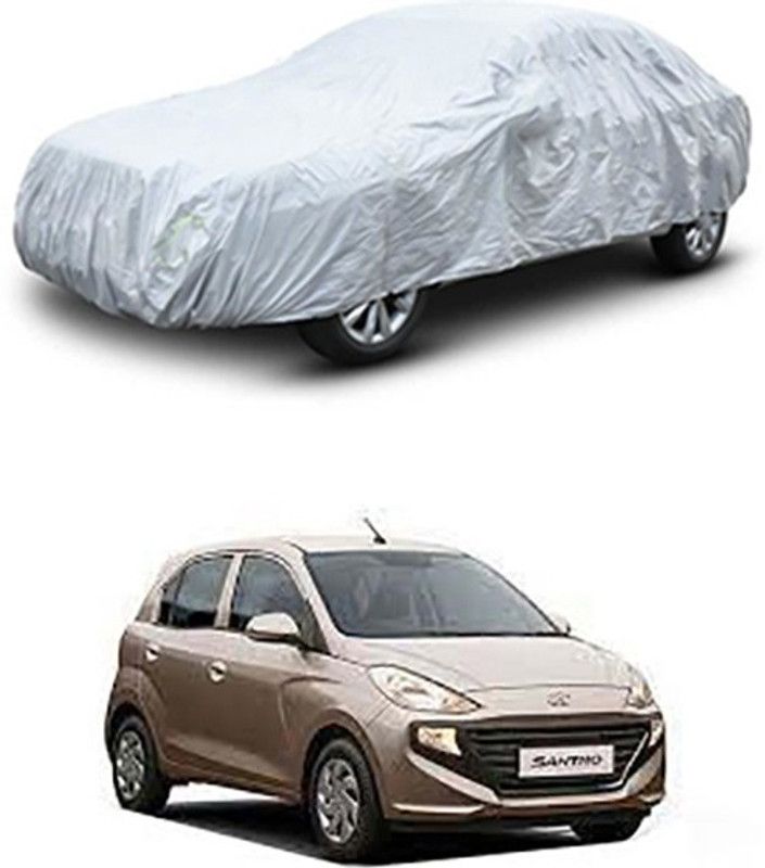 THE REAL ARV Car Cover For Hyundai Santro (With Mirror Pockets)  (Silver)