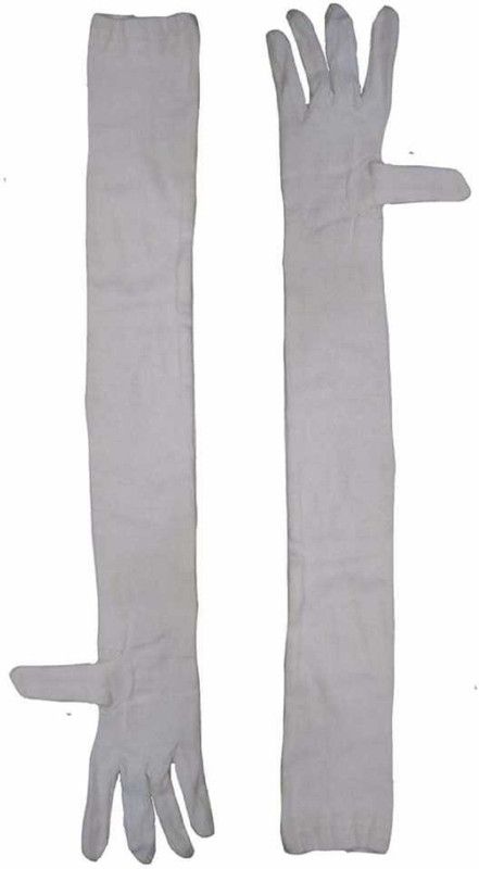 Mohan Retail Cotton Arm Sleeve For Men & Women  (Free, White)