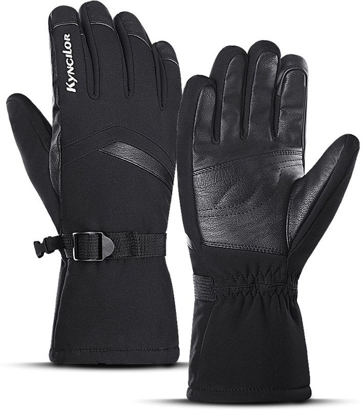 gustave Winter Gloves for Men Warm Gloves Touch Screen Anti-Slip Glove, Winter Gloves Riding Gloves  (Black)