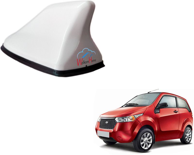 WolkomHome High performance Shark Fin Antenna White color Car FM Radio Signal Aerials for Maindra Rva E20 Shark_Fin_Whit_ahindra_Rva_E20 Satellite Vehicle Antenna