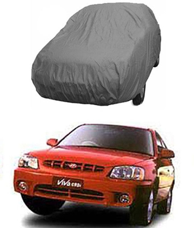 APNEK Car Cover For Hyundai Accent Viva (With Mirror Pockets)  (Grey)