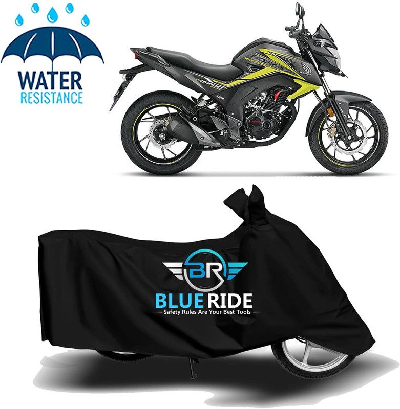 BLUERIDE Two Wheeler Cover for Honda  (CB Hornet 160R, Black)